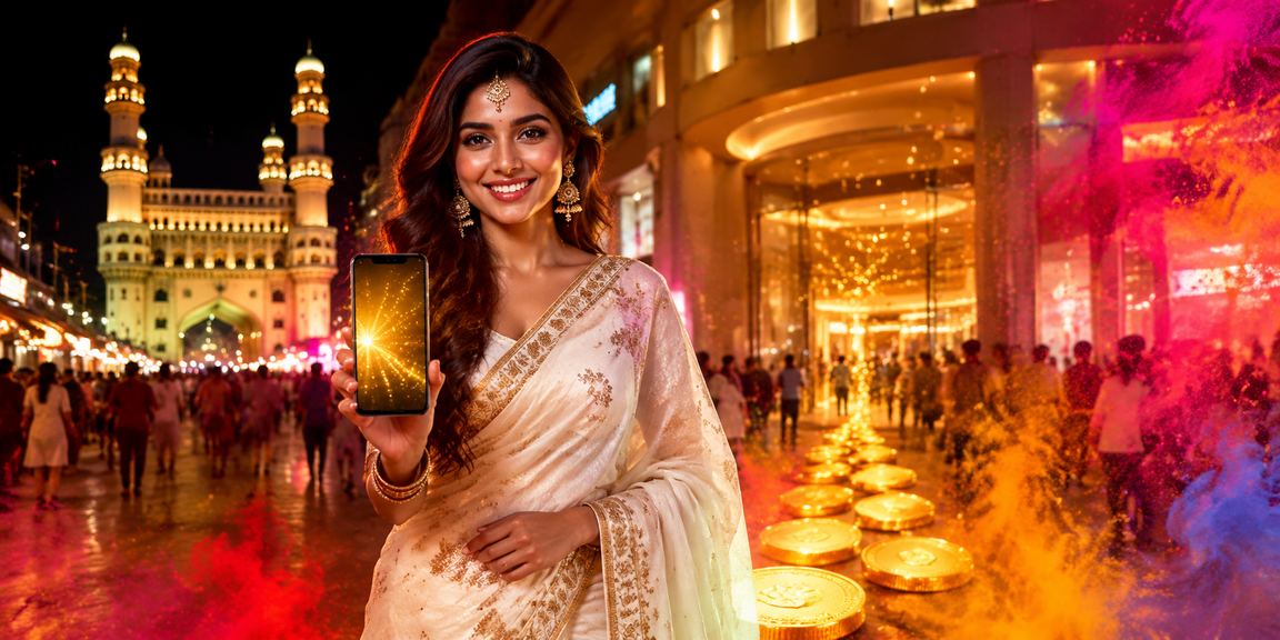 Happy player registering and receiving bonus in Hyderabad
